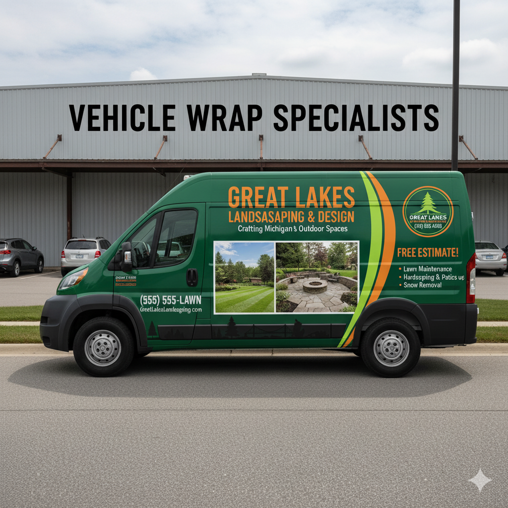 Great Lakes Landscaping Van Wrap